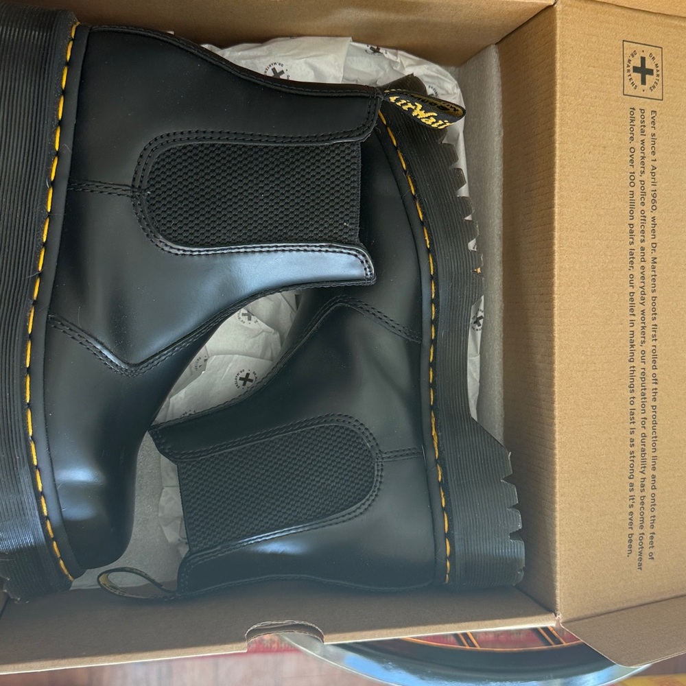 Dr. Martens Bex Squared Women's Size 7 Black Platform Chelsea Boots 2976